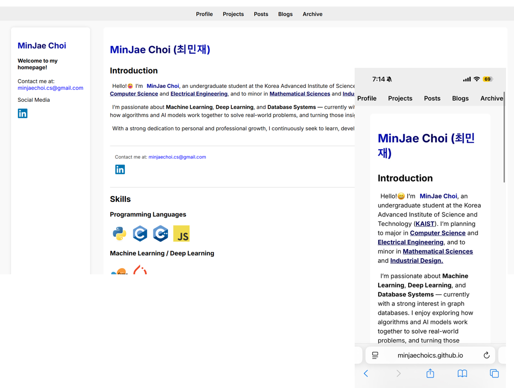 Personal Homepage Thumbnail